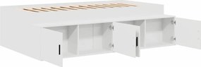 vidaXL Σκελετός Κρεβατιού Λευκό 90 x 190 cm Επεξεργασμένο ξύλο