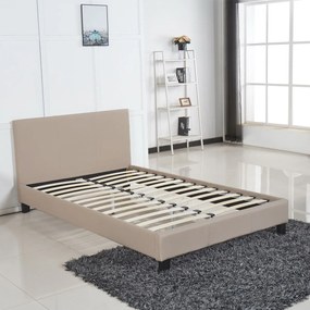 Κρεβάτι ArteLibre AZALEA Capuccino PU 213x131x88cm (Στρώμα 120x200cm)