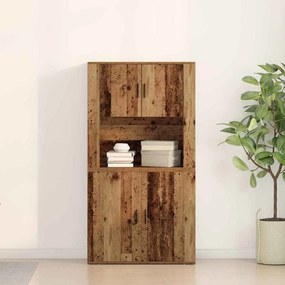 vidaXL Highboard Παλιό ξύλο 80 x 33 x 150 εκ Επεξεργασμένο ξύλο