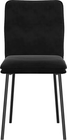 vidaXL Καρέκλες Τραπεζαρίας 4 τεμ. Μαύρες Βελούδινες