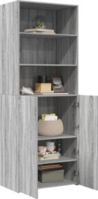 vidaXL Ντουλάπι Γκρι Sonoma 70x42,5x185 εκ. από Επεξεργασμένο Ξύλο