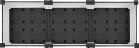 vidaXL Κήπος Γλαστράκι με Ροδάκια Λευκό 120 x 40 x 29 cm PP