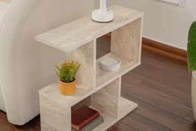 Βοηθητικό Τραπεζάκι Τραβερτίνη FLIBRAS 60x20x60