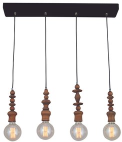 HL-040R-4P MELODY AGED WOOD PENDANT HOMELIGHTING 77-2737