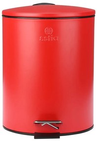 Κάδος Απορριμμάτων Soft Close Classic 02-21962 26,5x20,6x28cm 5Lt Mat Red Estia 5lt Μέταλλο,Πλαστικό