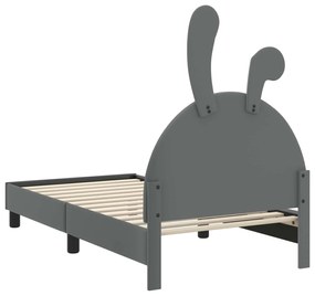 vidaXL Κρεβάτι Παιδικής Κρεβατοκάμαρας με Κεφαλάκι Ανοιχτό γκρι