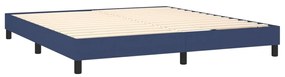vidaXL Κρεβάτι Boxspring με Στρώμα &amp; LED Μπλε 160x200 εκ. Υφασμάτινο