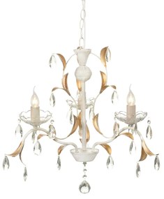 Φωτιστικό Οροφής Elegant DL9343PWG White Crystal, Metal