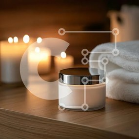 Σετ των 2 Intra Συλλεκτικό Ξύλινο Παζλ Plywood 4mm - Βάζο περιποίησης δέρματος με κεριά και πετσέτες Σε Ξύλινο Κουτί - Διαστάσεις: 10x10 cm – 25 κομμάτια