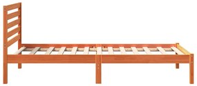 vidaXL Σκελετός Κρεβατιού Καφέ κεριού 90 x 200 cm Μασίφ ξύλο πεύκου