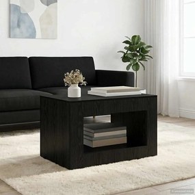 vidaXL Coffee Table Μαύρη Δρυς 80.5 x 50 x 50 cm Engineered Wood