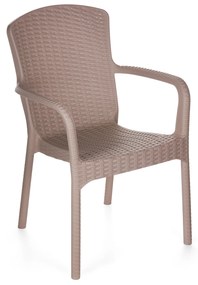 Πολυθρόνα βαρέους τύπου TURAN απο PP σε χρώμα cappuccino 43x40x86