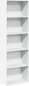 vidaXL Βιβλιοθήκη Λευκή 60x30x189 εκ. από Επεξεργασμένο Ξύλο