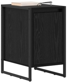 vidaXL Κομοδίνο 2 pcs Μαύρη Οξυά 39,5 x 30 x 50 εκ Επεξεργασμένο ξύλο