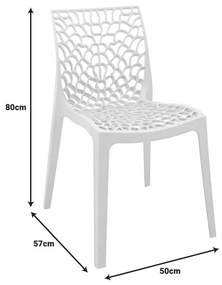 Καρέκλα Hush στοιβαζόμενη pp λευκό 50x57x81 εκ. 50x57x80 εκ.