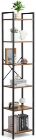 VEVOR Metal Bookshelf Rustic Bookshelf 6-Tier for Living room Bedroom &amp; Office