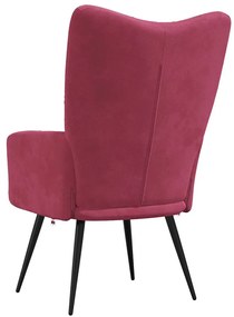 vidaXL Πολυθρόνα Relax Μπορντό Βελούδινη