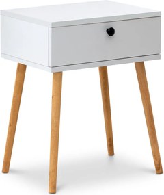 Κομοδίνο Pauline Megapap χρώμα λευκό 45x35x61εκ.