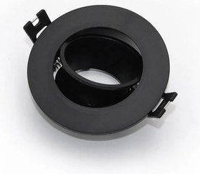 Adeleq Σποτ PC Στρογγυλό Ψευδοροφής Κινητό Φ90mm Ντουί GU10 Μαύρο 21-0450921