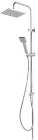 Στήλη Ντους Mε Tηλέφωνο Wizard Square NP46 81-115cm/20x20cm Inox Ferro Steel,Abs
