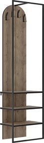 Έπιπλο εισόδου Archy Megapap χρώμα ανοιχτό καρυδί 53x31,7x180εκ.