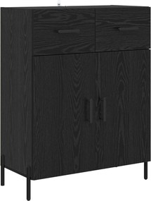 vidaXL Highboard Μαύρη Οξυά 69,5 x 34 x 180 εκ. Επεξεργασμένο ξύλο