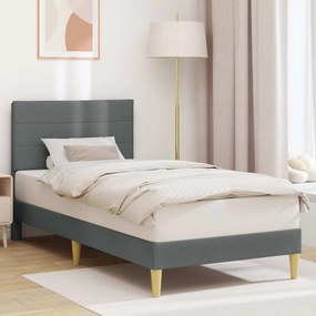 vidaXL Σκελετός Κρεβατιού Σκούρο Γκρι 80 x 200 cm Ύφασμα