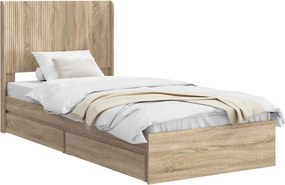 vidaXL Καλάθι με αποθήκη και κεφαλάρι Sonoma Δρυς 100 x 200 cm