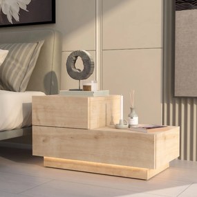 Κομοδίνο Sapphire Δρυς FETAZA 70x38.3x35