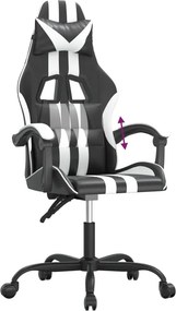vidaXL Καρέκλα Gaming Μαύρο/Λευκό από Συνθετικό Δέρμα