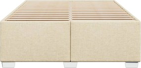 vidaXL Σκελετός Κρεβατιού Χωρίς Στρώμα Κρεμ 160x200 εκ. Υφασμάτινο