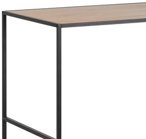Τραπέζι μπαρ Oakland H164, 105x60x120cm, Ινοσανίδες μέσης πυκνότητας, Μέταλλο, Μαύρο, Άγρια δρυς