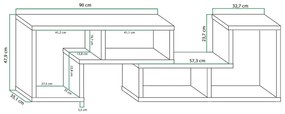 Τραπέζι Tv Gilroy 109, Άσπρο, 90x48x35cm, 32 kg | Epipla1.gr