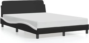 vidaXL Πλαίσιο Κρεβατιού Dover Μαύρο/Λευκό 120x200εκ Συνθ. Δέρμα