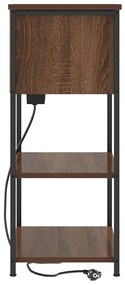 vidaXL Κομοδίνο Καφέ δρυς 55 x 31 x 76 εκ Επεξεργασμένο ξύλο