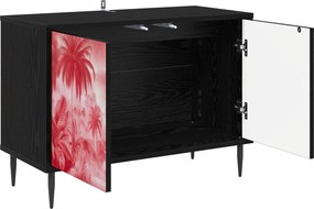 vidaXL Ντουλάπι TV AACHEN 69 x 33 x 50,5 εκ. Μαύρη Δρυς