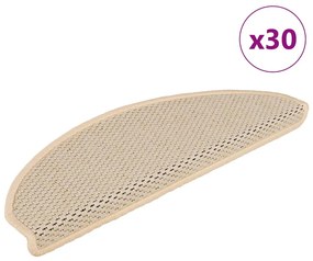 vidaXL Πατάκια Σκάλας Αυτοκόλλητα 30 τεμ. Όψη Σιζάλ Berber 65x21x4 εκ.
