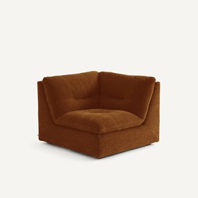 Γωνιακή πολυθρόνα σύνθεσης 90°, βελούδινη υφή chenille, GIULIANO