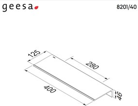 Geesa Leev 8201/40 Black Matt - Εταζερα