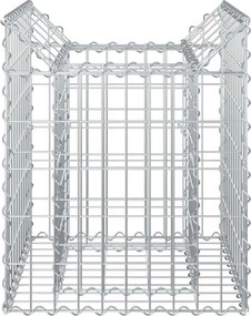 vidaXL Ανασηκωμένο κρεβάτι gabion Ασημί 50 x 50 x 60 cm