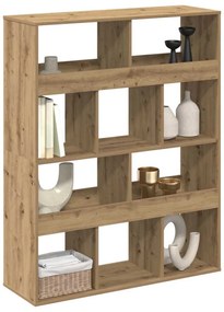 vidaXL Βιβλιοθήκη Αρτισιανή Δρυς 100x33x125,5εκ από Επεξεργασμένο Ξύλο