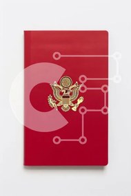 Intra Συλλεκτικό Ξύλινο Παζλ Plywood  4mm - Κόκκινο εξώφυλλο εγγράφου με χρυσό έμβλημα Σε Ξύλινο Κουτί - Διαστάσεις: 10x10 cm – 25 κομμάτια