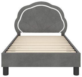 vidaXL Κρεβάτι Παιδικής Κρεβατοκάμαρας με Κεφαλάκι Σκούρο Γκρι