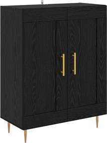 vidaXL Highboard 2 pcs Μαύρη Οξυά Επεξεργασμένο ξύλο