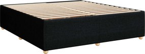 vidaXL Κρεβάτι box spring με στρώμα Μαύρο 180 x 200 cm Ύφασμα