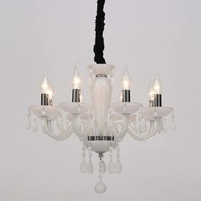 Πολυέλαιος 8Φ BLK82048PWC White Crystal, Metal
