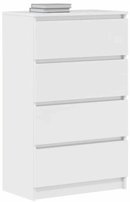 vidaXL Συρταριέρα Γυαλιστερό Λευκό 60x35x98,5 εκ. Επεξεργασμένο Ξύλο