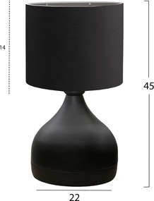 ΦΩΤΙΣΤΙΚΟ ΕΠΙΤΡΑΠΕΖΙΟ HM7593.01 ΜΑΥΡΟ Φ18,5x45Υ εκ.