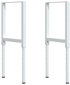 vidaXL πάγκος εργασίας σκούρο καφέ 80x60x(71,5-98) cm μασίφ ξύλο δρυς