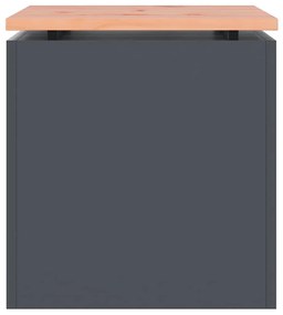 vidaXL Παγκάκι κήπου Ανθρακί 40 x 40 x 43 cm Ατσάλι